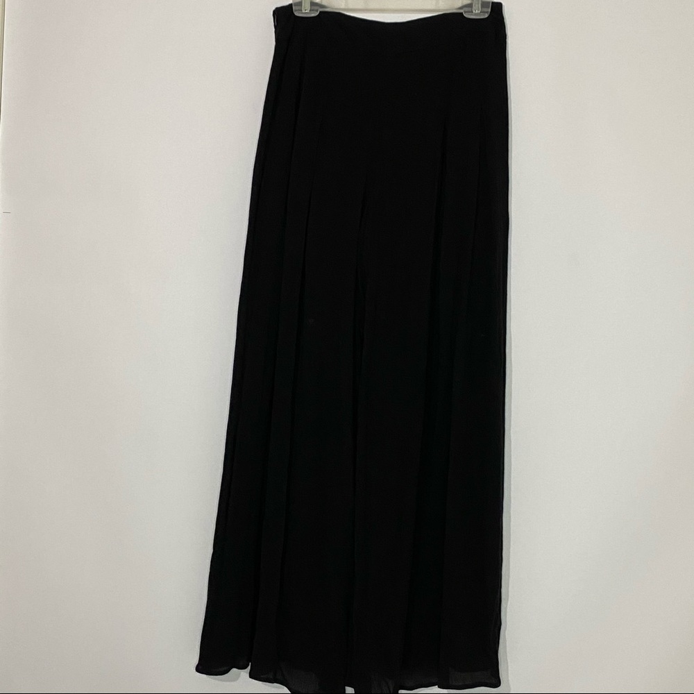 Umgee wide leg black sheer pants size small zip side with sewn in short Flowy - Picture 4 of 9